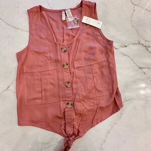 Japna Women's Button Down Shirt in Rust